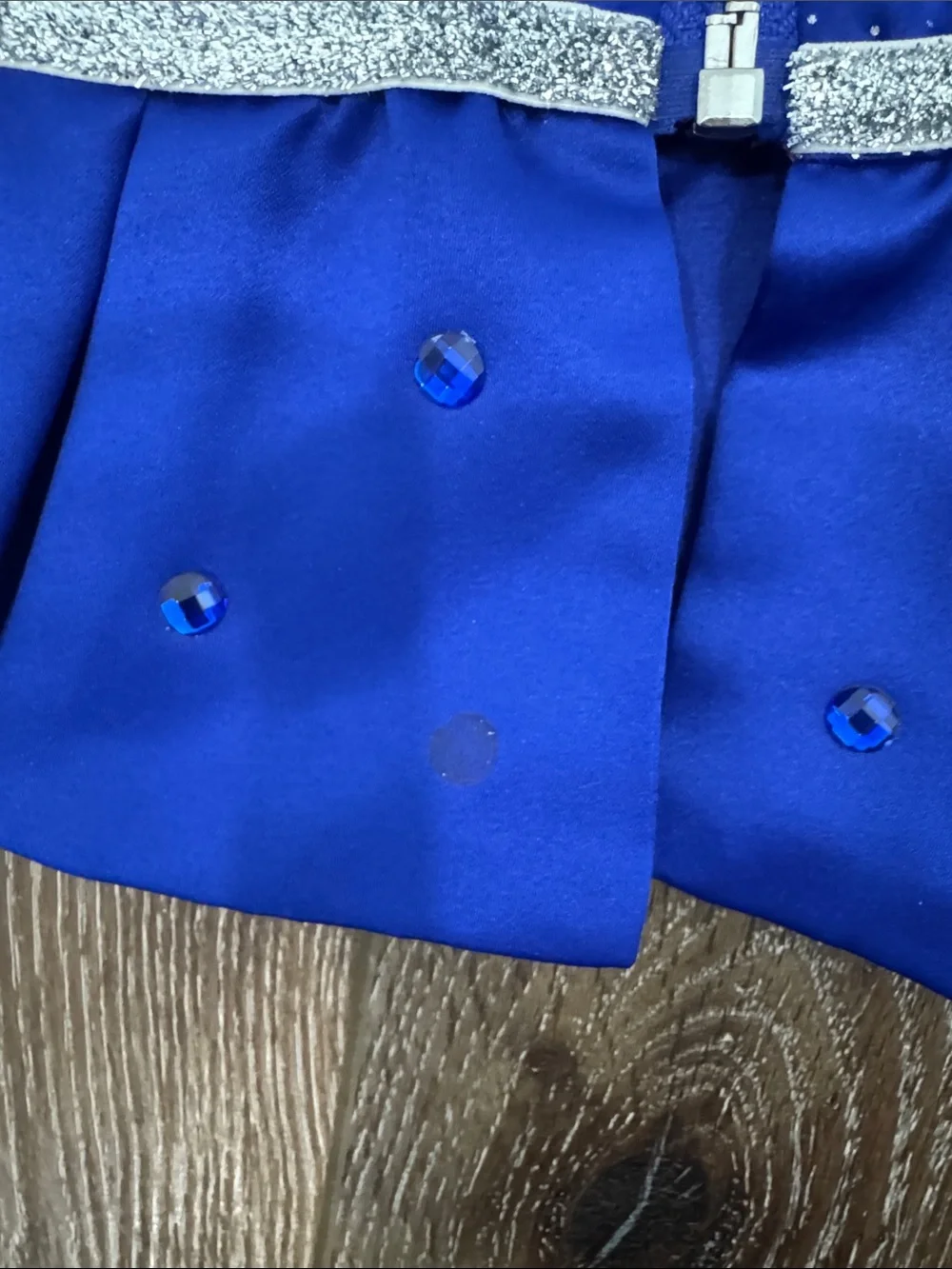 JoJo Siwa Girls Shiny Blue and Purple Zip Jacket with Pink Trim
